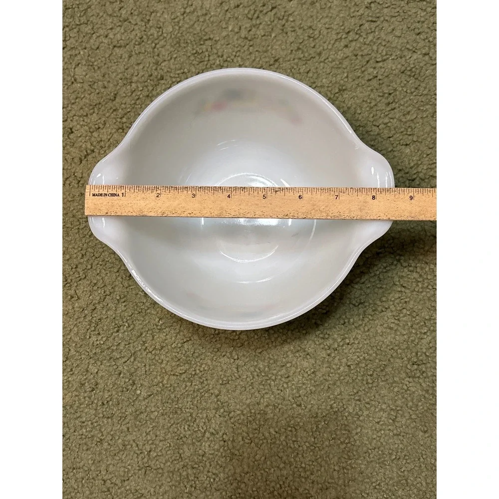 Anchor Hocking Fire King Chanticleer Cinderella Milk Glass Rooster Mixing Bowl